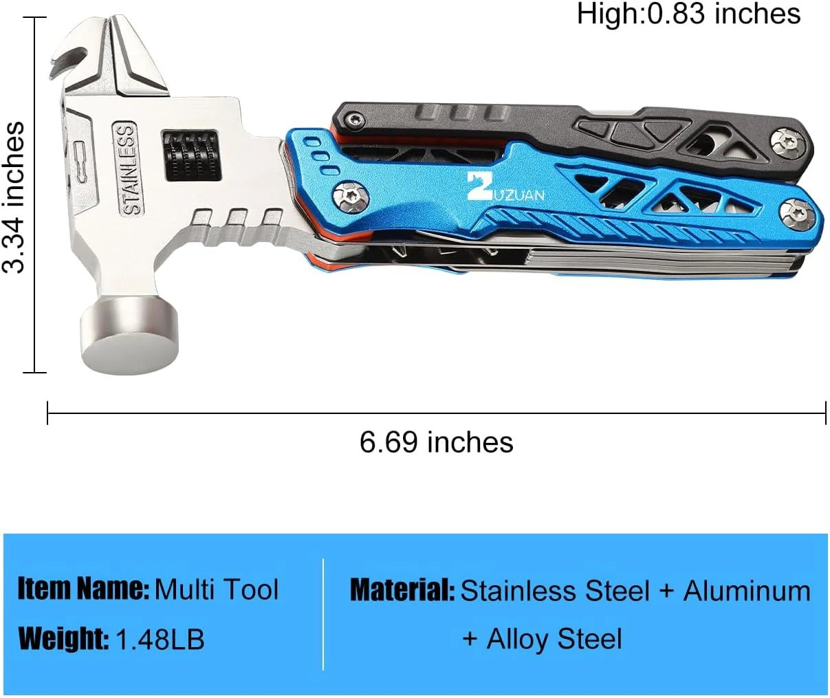Upgraded 18 in 1 Multitool,Professional Stainless Steel
